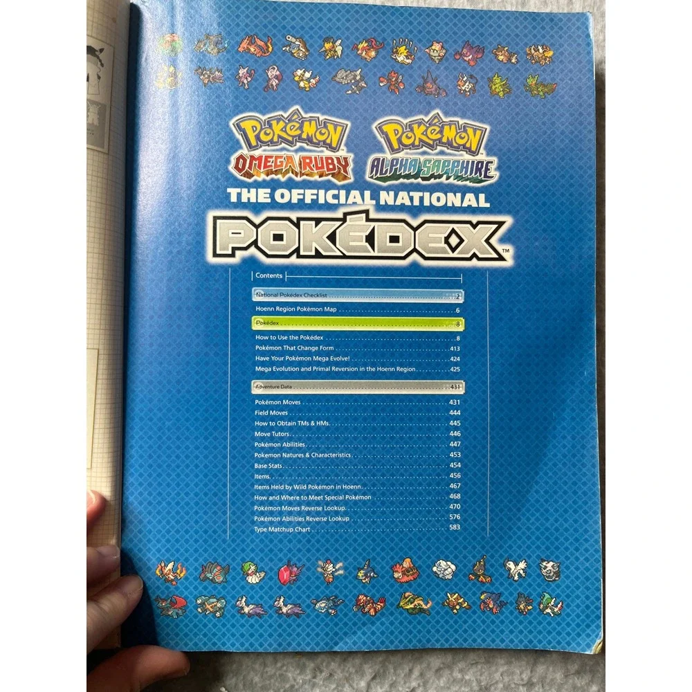 Pokemon Omega Ruby Alpha Sapphire Official National Pokedex‎ Guide Book damaged